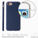 Wholesale iPhone 7 Plus Twill Design Hybrid Case (Blue)